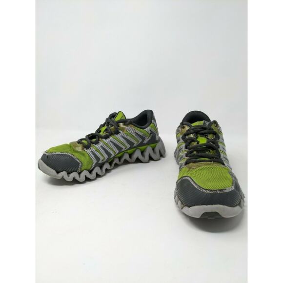 Mens Reebok Zigtech Shark Athletic Running Shoes Size 5 Green & Gray - Picture 4 of 12